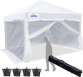 10 x 10 Ft Pop Up Canopy with Mesh Side Walls N1382