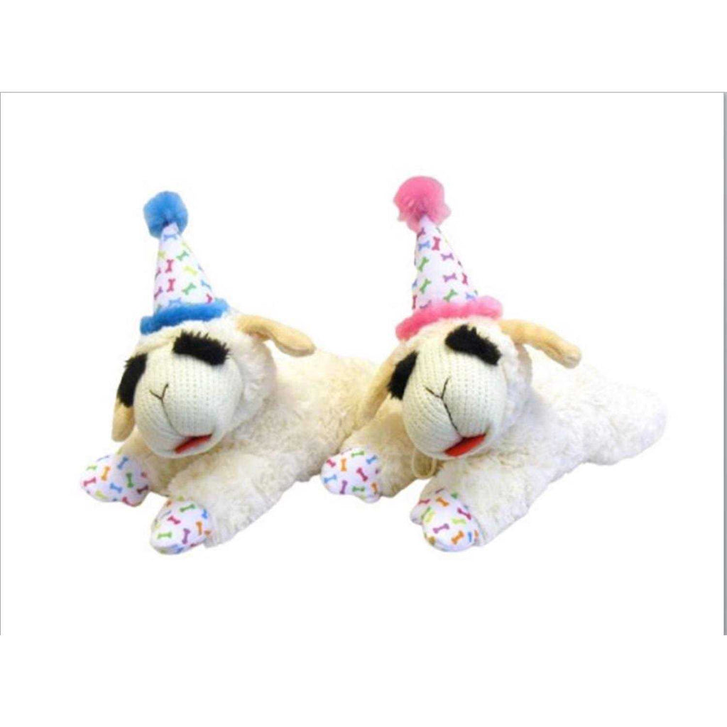 Lamb Chop Dog Toy with Birthday Hat A695