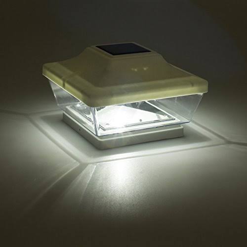 5x5 Solar Post Cap LED Light with 6 inch Post Adapter (4 Pack) W419