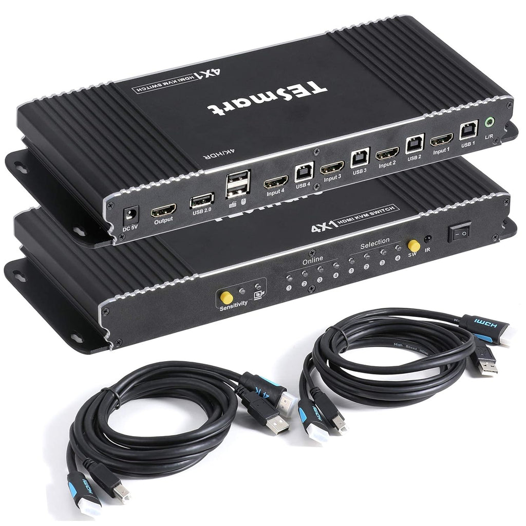 HDMI KVM Switcher 4K 60Hz 4 in 1 Out D530831