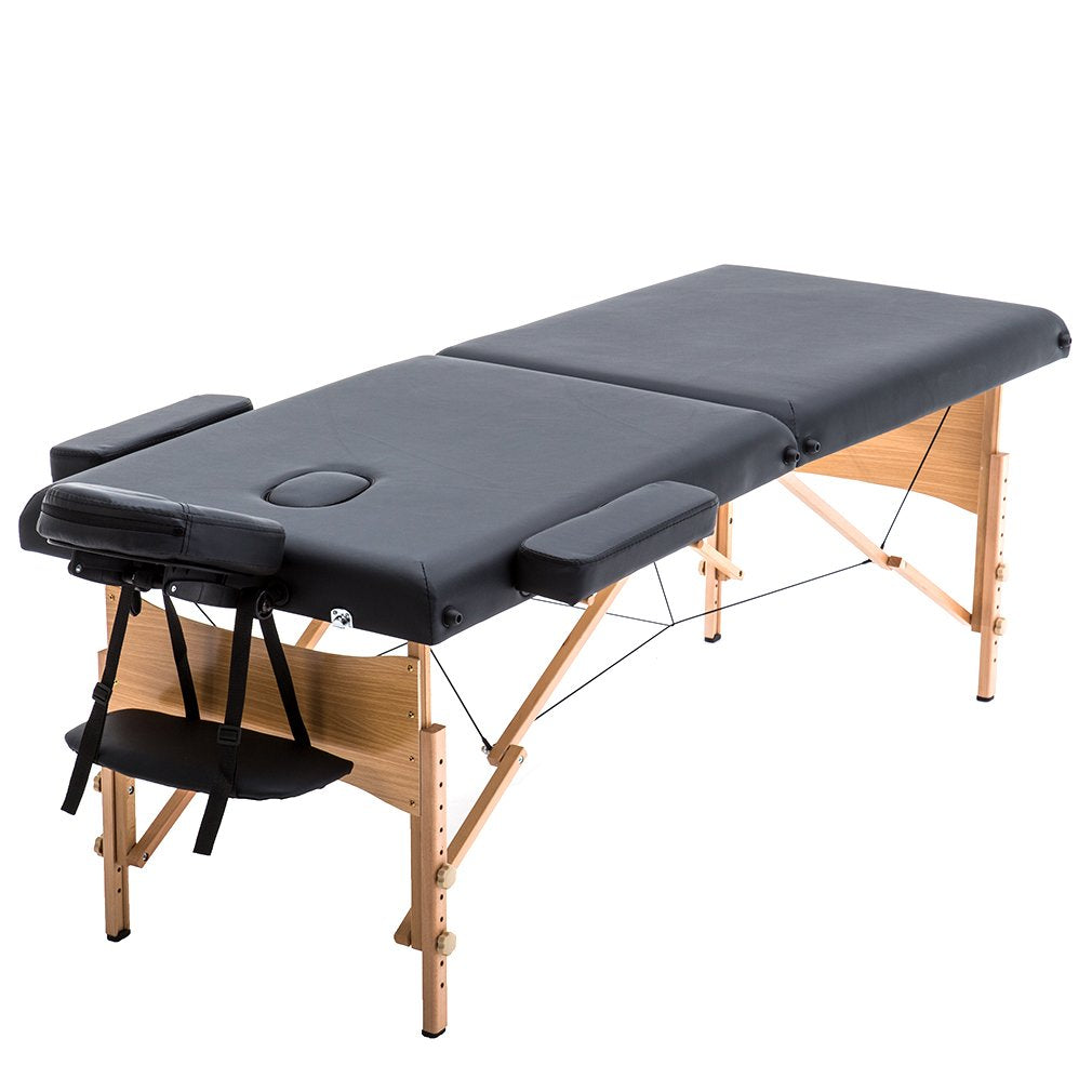 Black 84" Massage Table with Carry Case M119567