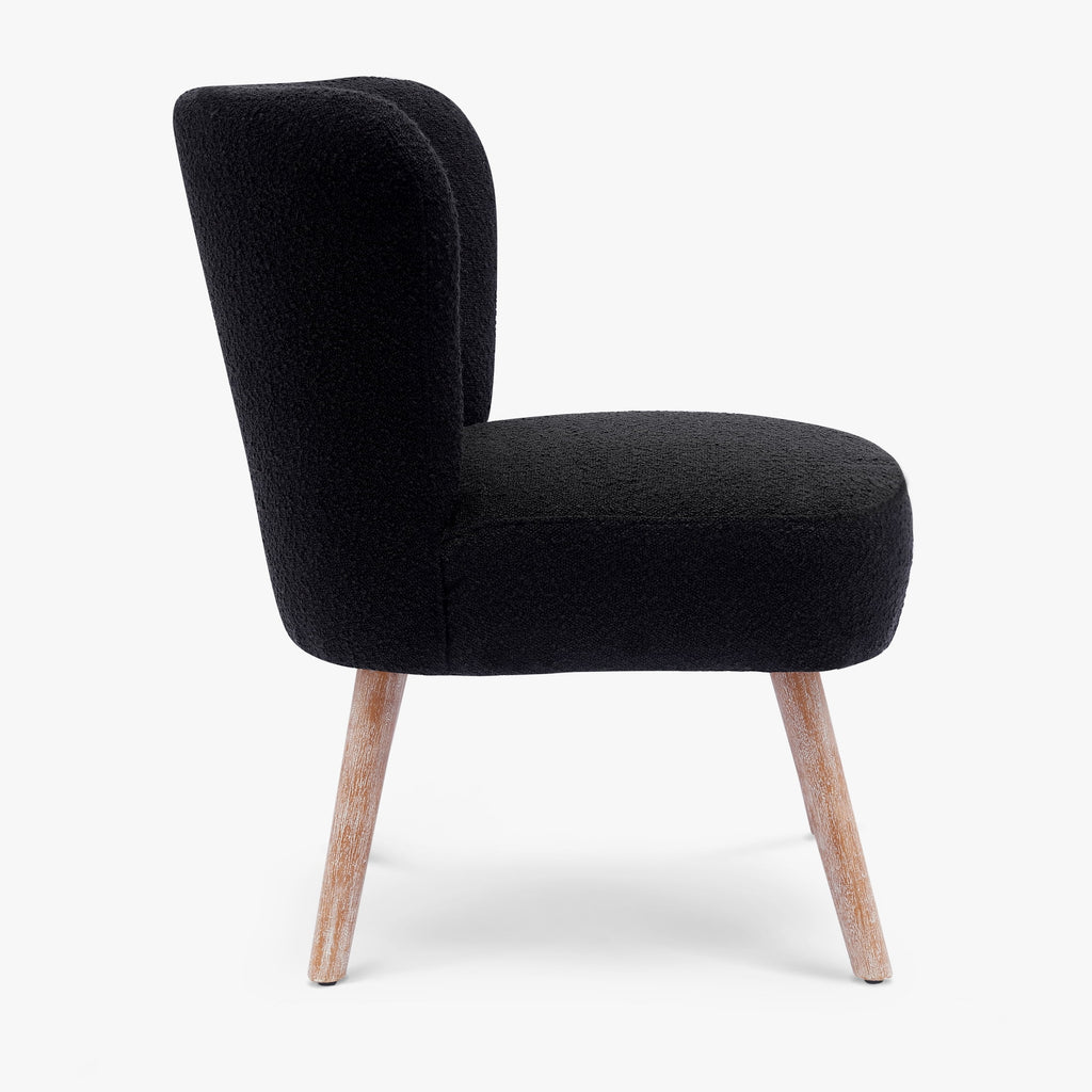 Black Boucle Accent Chair X44717