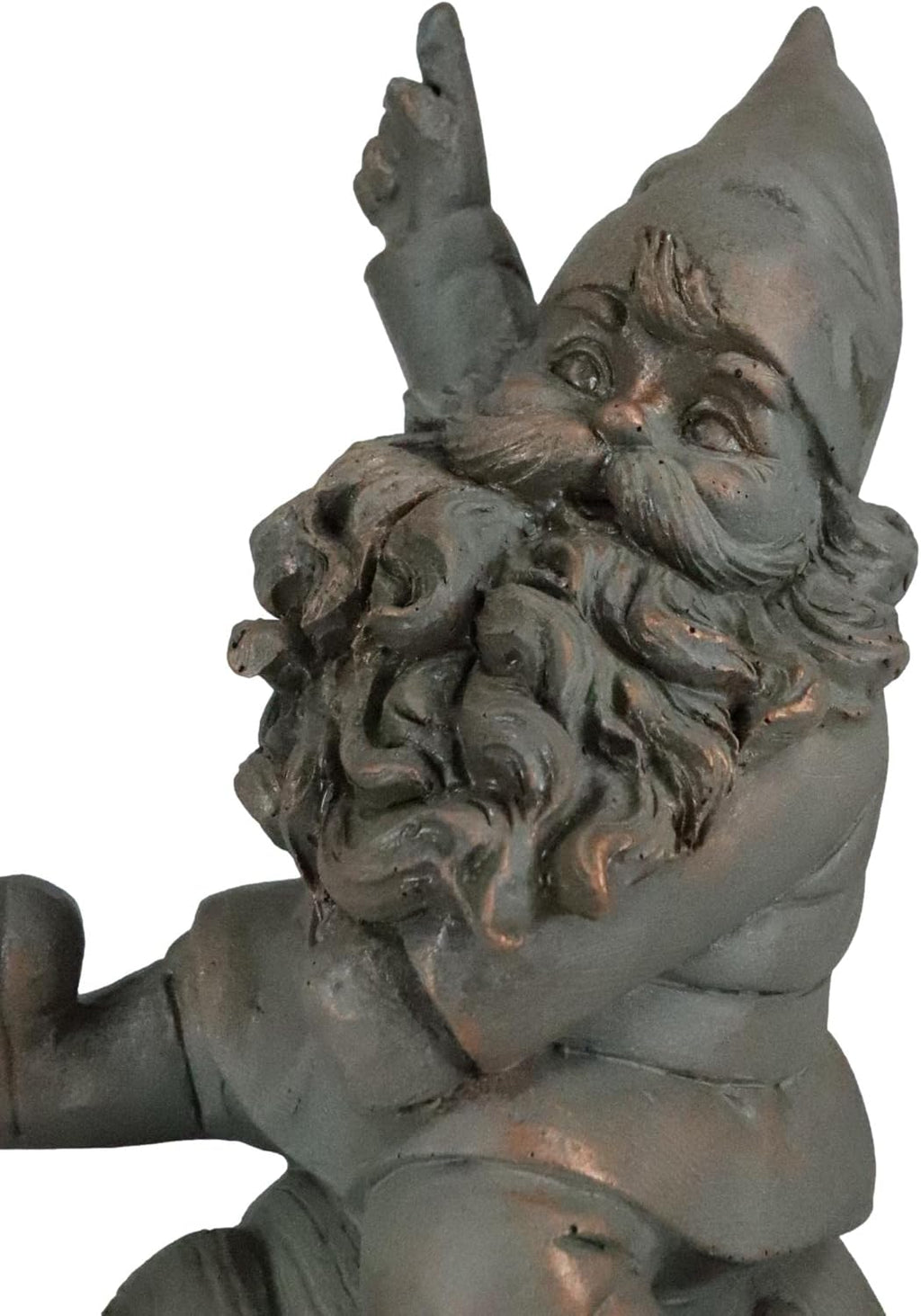 Mr Gnome Sitting On Wild Rodeo Giant Tortoise Figurine P720