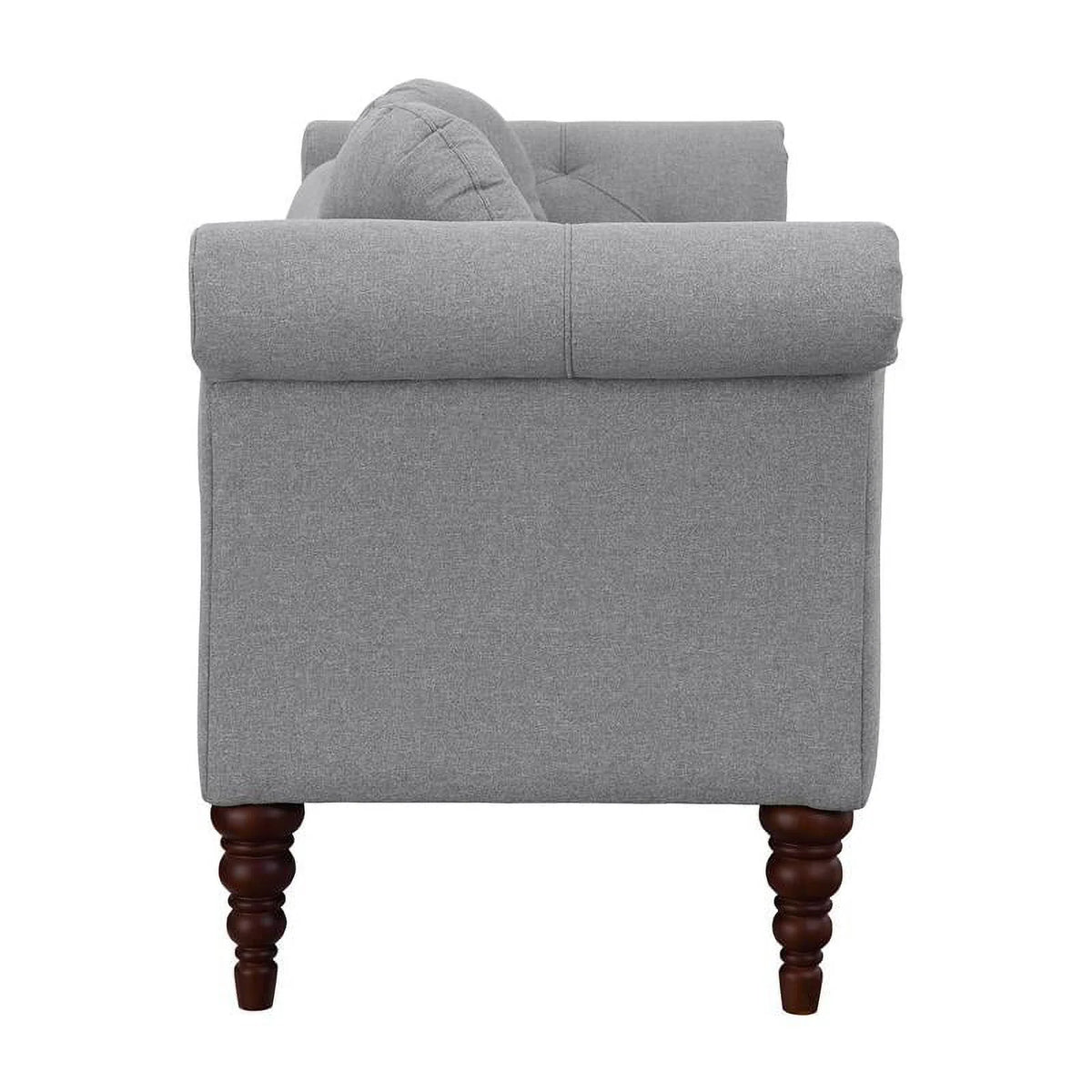 75" Traditional Fabric Settee with 2 Pillows M59077