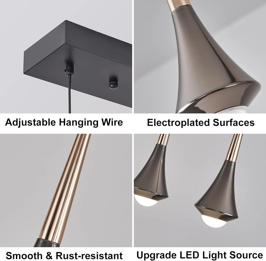 Black & Gold 45W LED Pendant Light C697