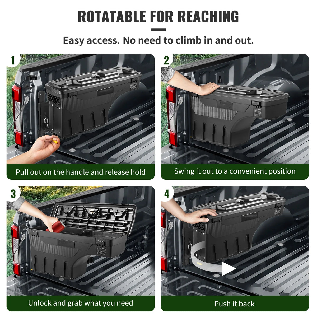 Truck Bed Storage Box Lockable Pivot H5688