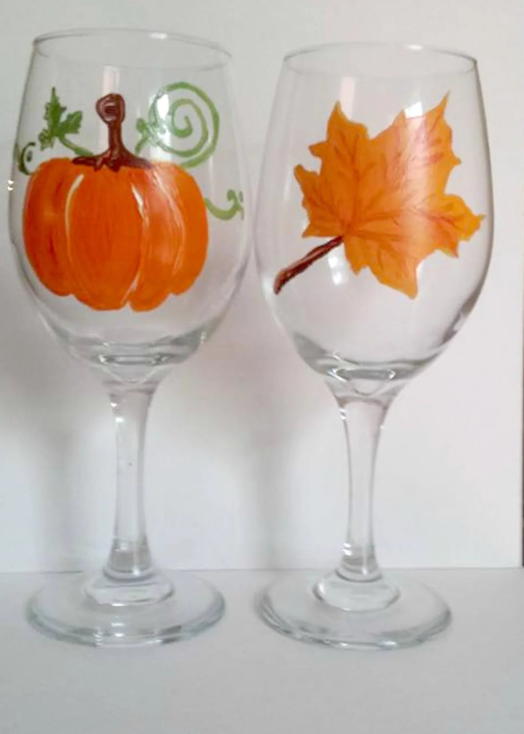 Hand Painted Wine Glasses Set Of 2 H3536