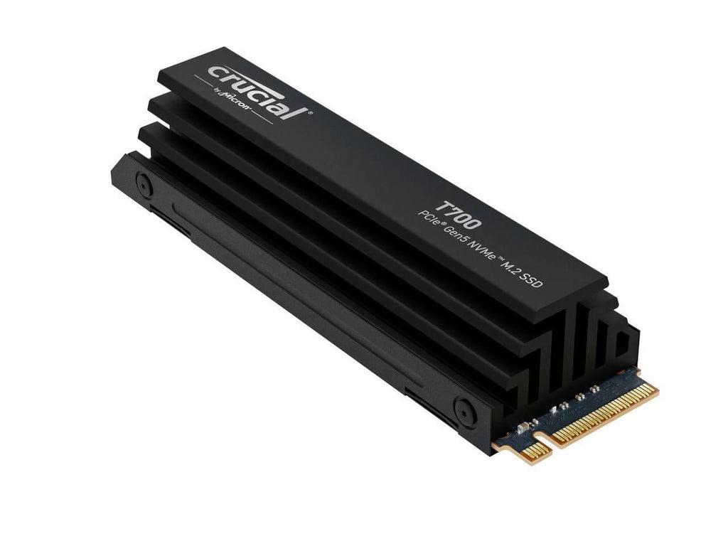 Crucial T700 GEN5 NVME SSD M.2 2280 W/ Heatsink 2TB PCI-Express 5.0 x4 TLC NAND Internal Solid State Drive I12645