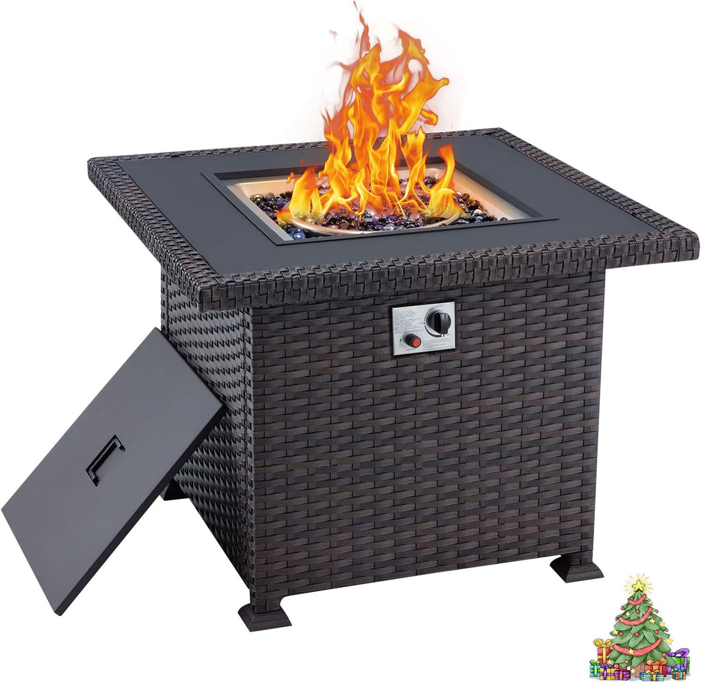 Propane Fire Pit Table 44in 50000BTU Brown D80936