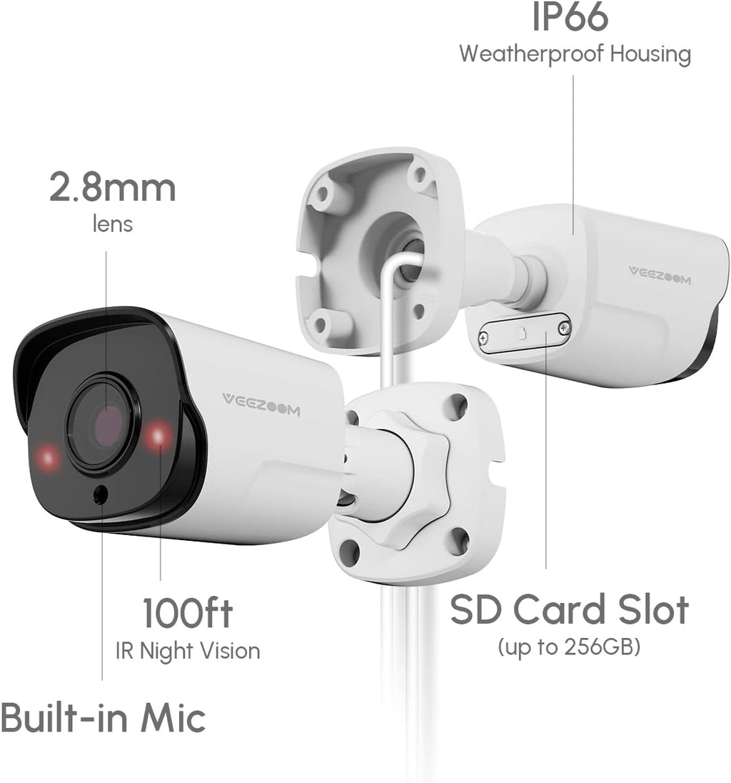 5MP PoE IP Security Camera with 100ft IR Night Vision L17139