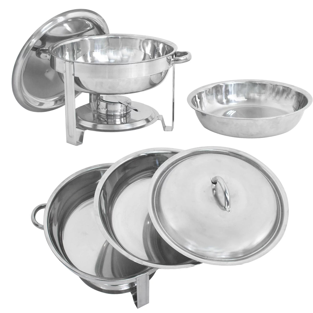 Round Chafing Dish 5Qt 4 Pack N477879