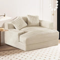 Oversized Chaise Lounge Sofa with 2 Throw Pillows Q420312