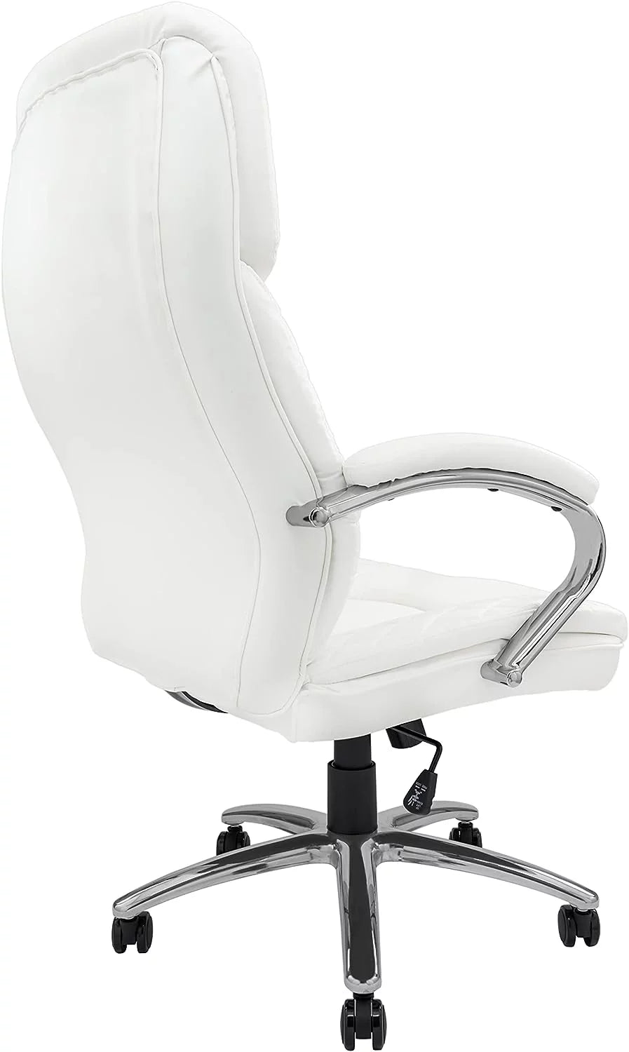 White Leather Executive Office Chair with Wheels G24357