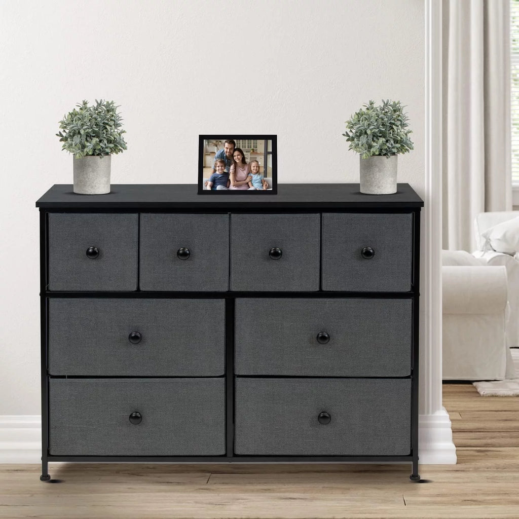 Black 8 Drawer Fabric Storage Dresser N815230