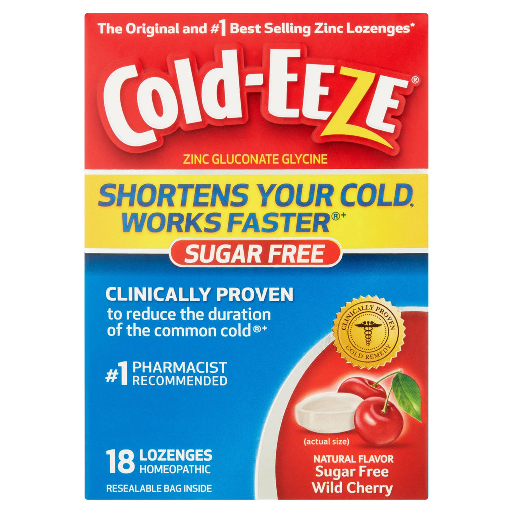 Natural Sugar-Free Wild Cherry Flavor Lozenges, 18 Ct B4845
