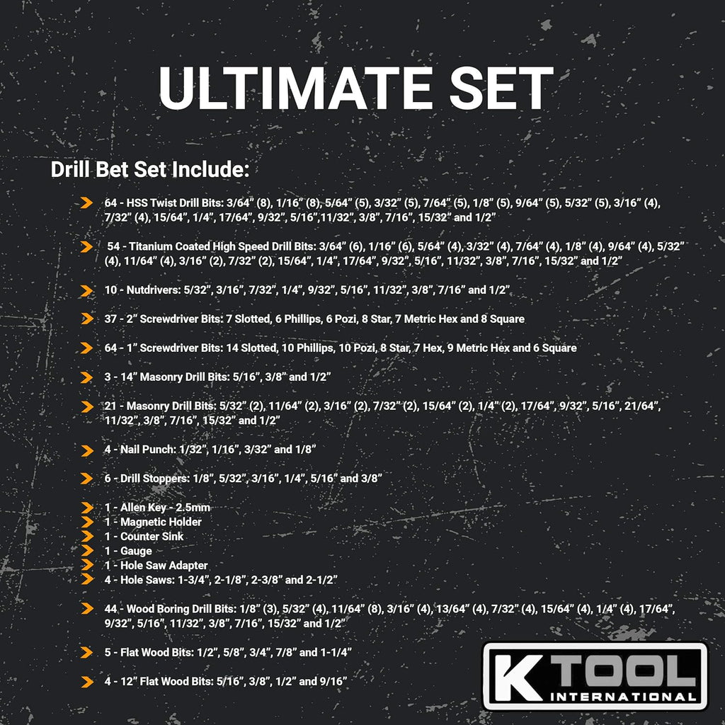 326 Piece Drill Bit Set with Case X660