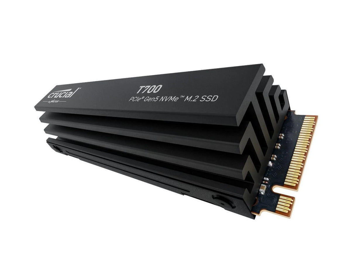 Crucial T700 GEN5 NVME SSD M.2 2280 W/ Heatsink 2TB PCI-Express 5.0 x4 TLC NAND Internal Solid State Drive I12645