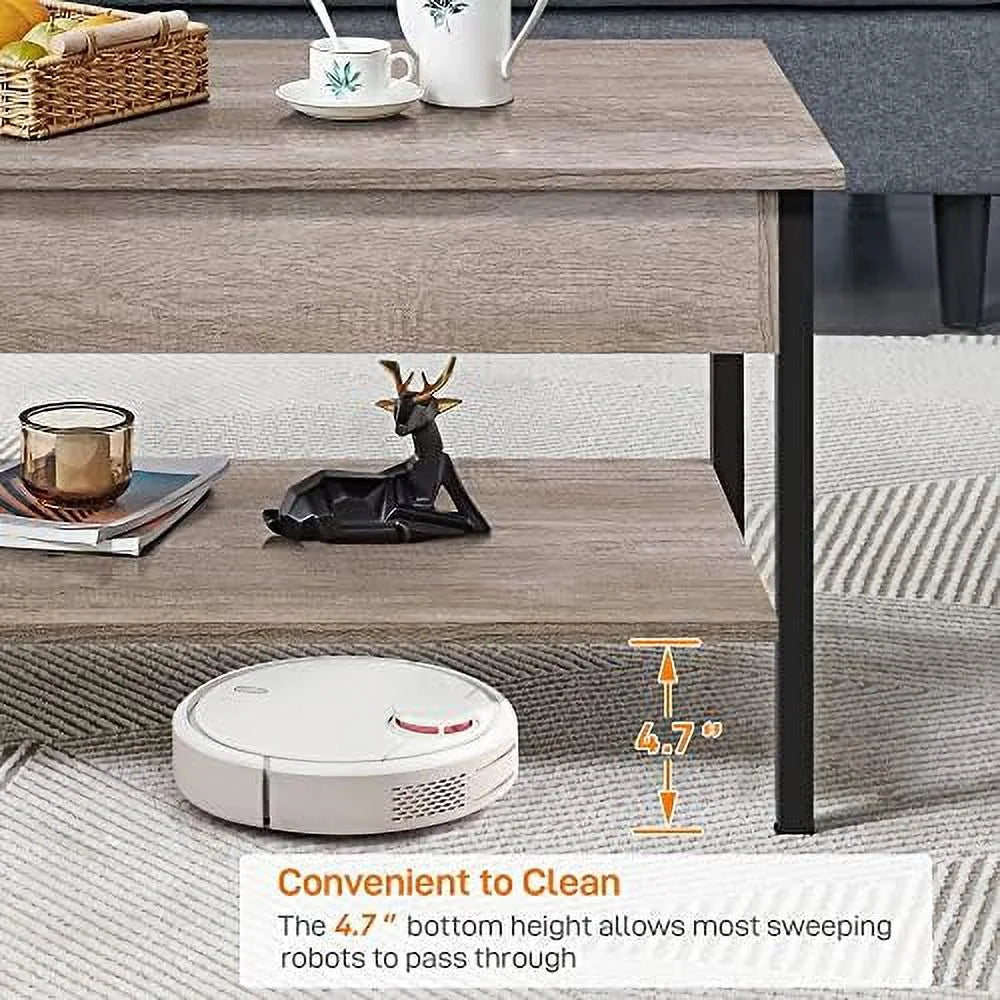 Lift Top Coffee Table Set of 3 with Hidden Compartments N8347