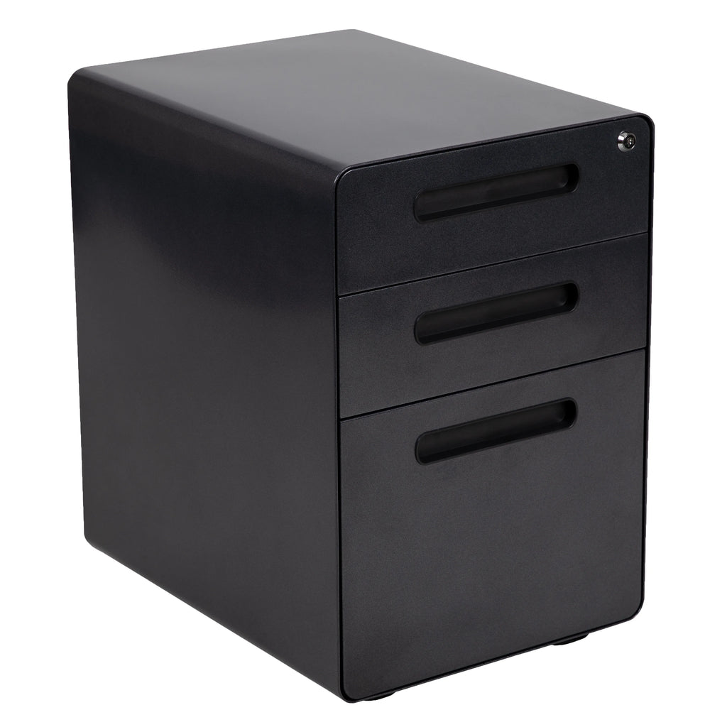 Adjustable Computer Desk, Ergonomic Mesh Office Chair and Mobile Filing Cabinet E485470