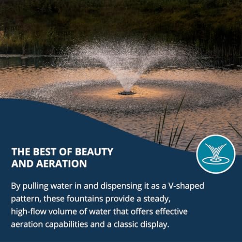 3/4 Horse Power 120V Aerating Pond Fountain with 50 ft Power Cord L8455