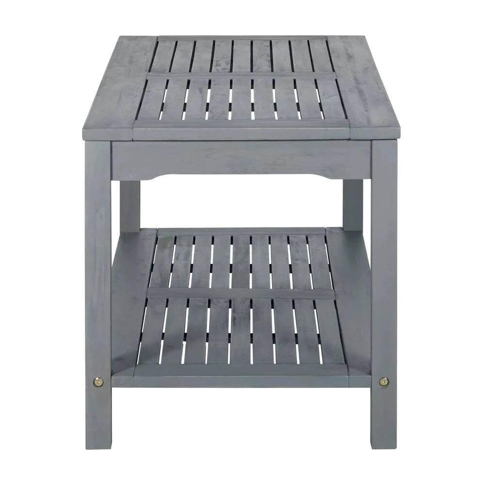Grey Wash Acacia Wood Outdoor Coffee Table Q510401