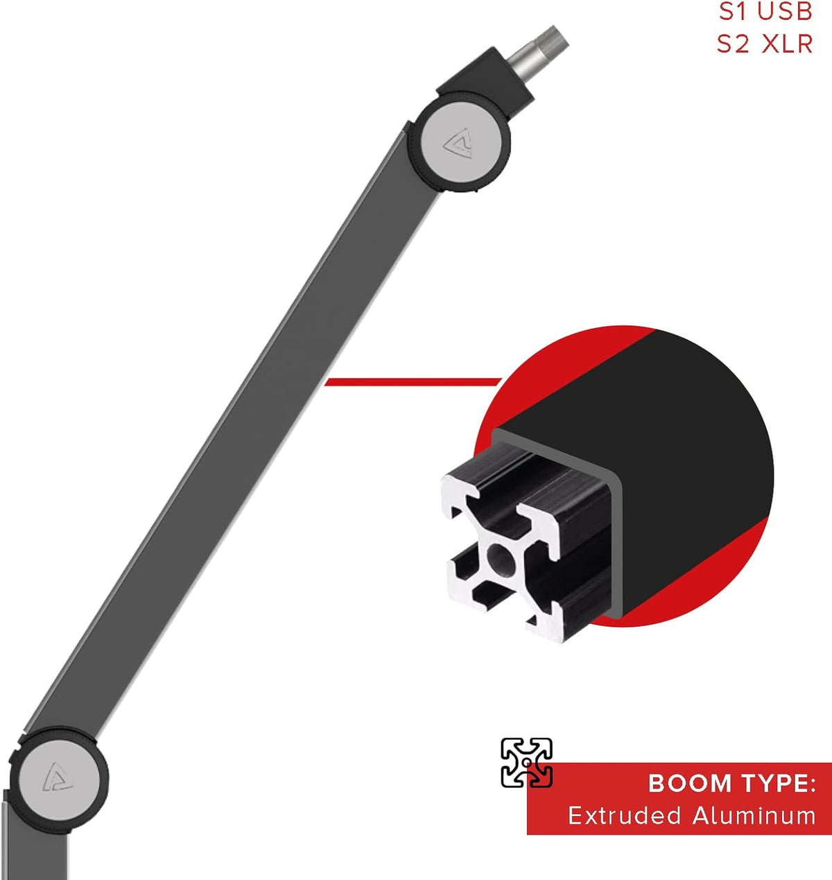 Adjustable Aluminium Microphone Boom Arm Stand, Pack of 2 T175823