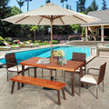 Acacia Wood Rectangular Dining Table P56702