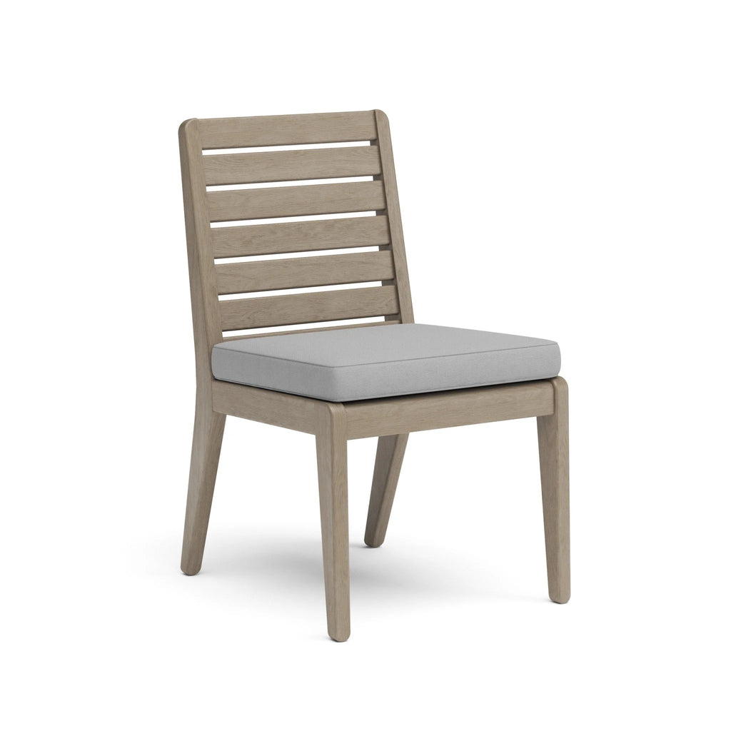 Gray Wood Outdoor Dining Table and Six Chairs J437