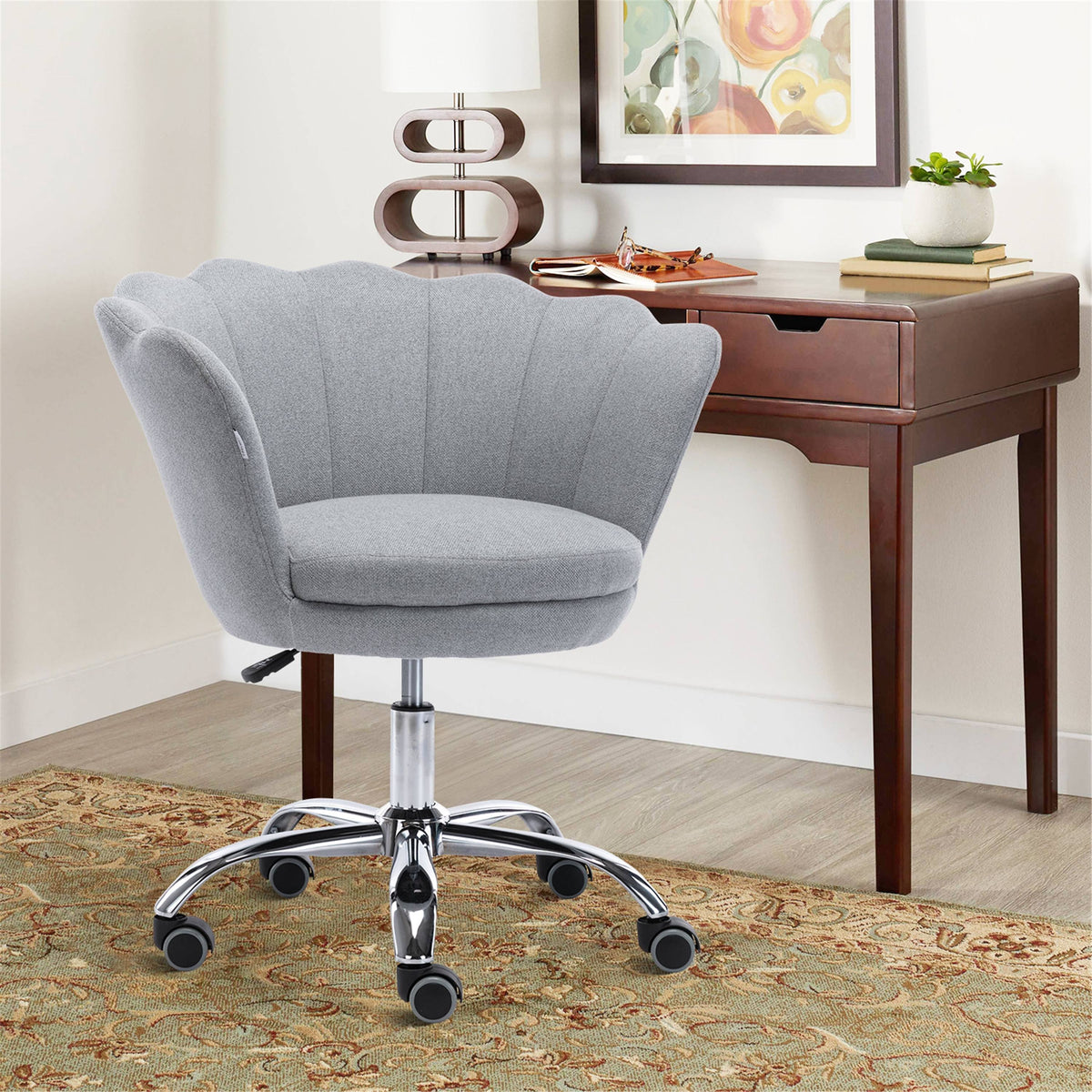 Light Grey Swivel Shell Chair K4425