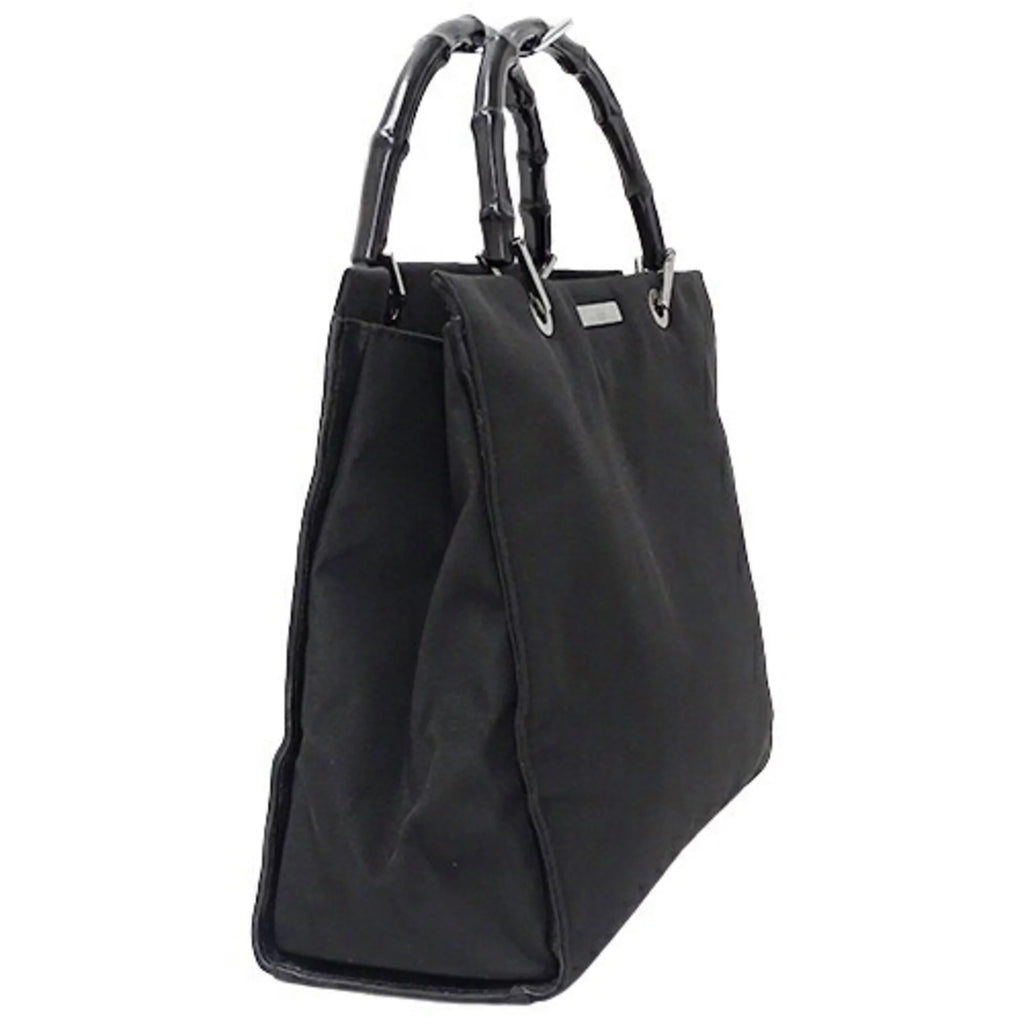 Pre-Owned Nylon Black Bamboo Handbag M990