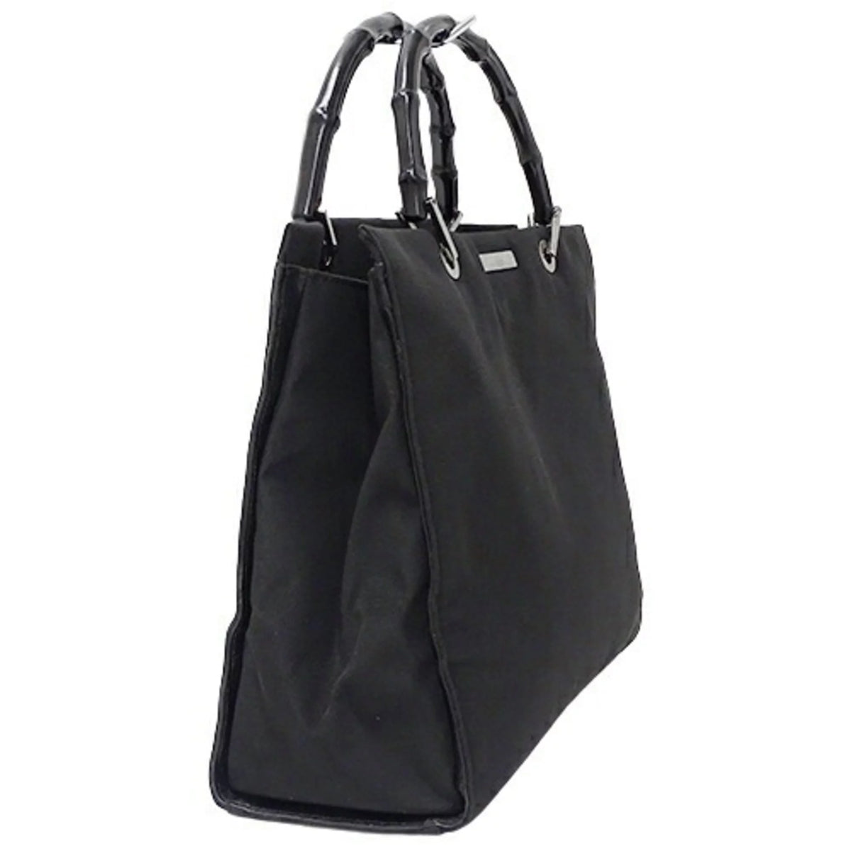 Pre-Owned Nylon Black Bamboo Handbag M990