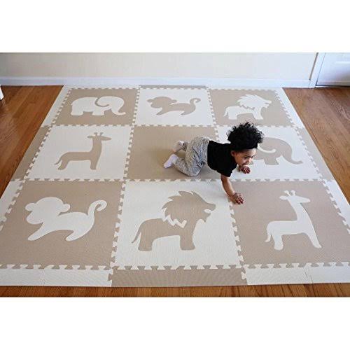 Foam Children&s Playmat Safari Animals Theme Tiles E442052