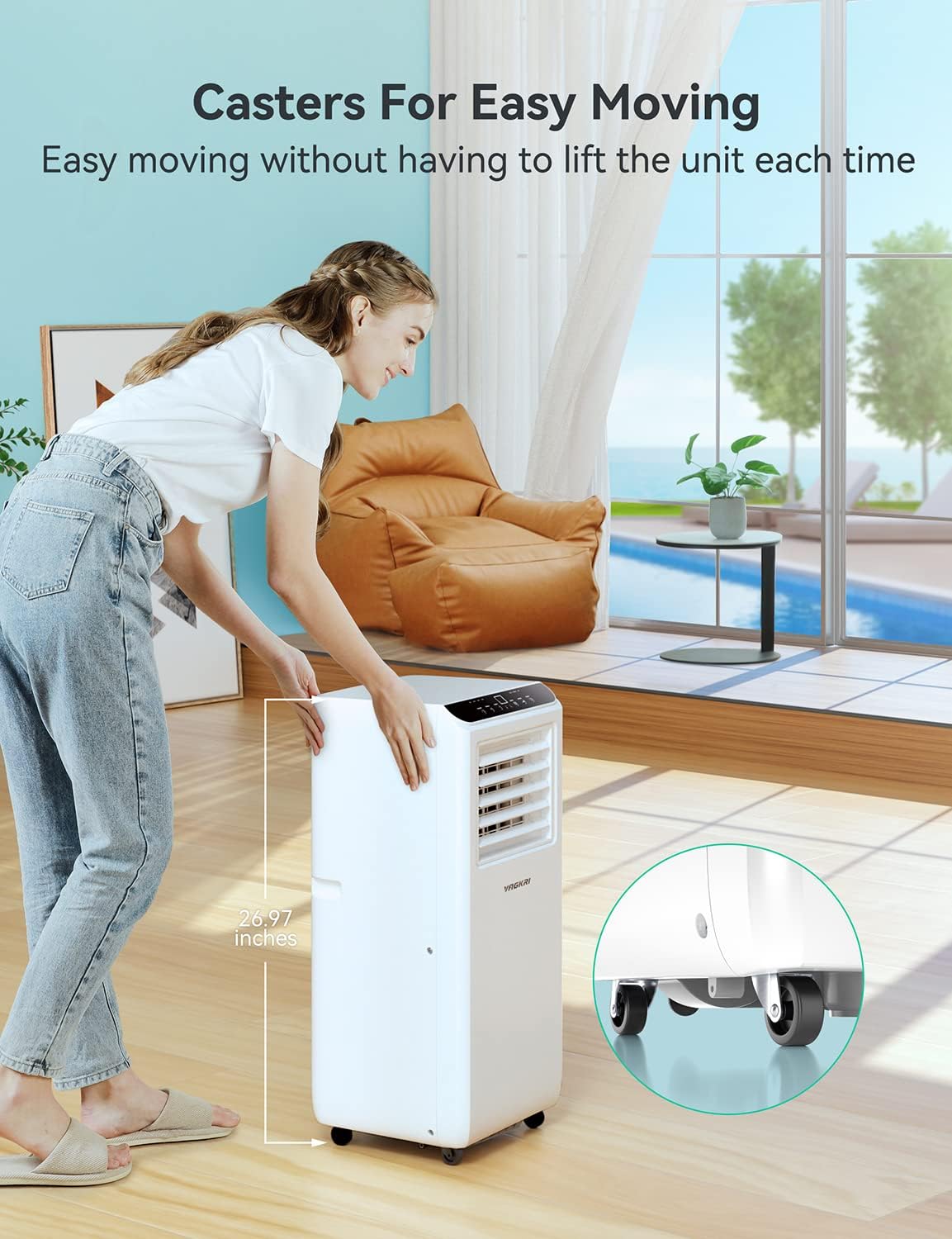 Portable Air Conditioner 8000 BTU 3-in-1 with Fan & Dehumidifier J55491