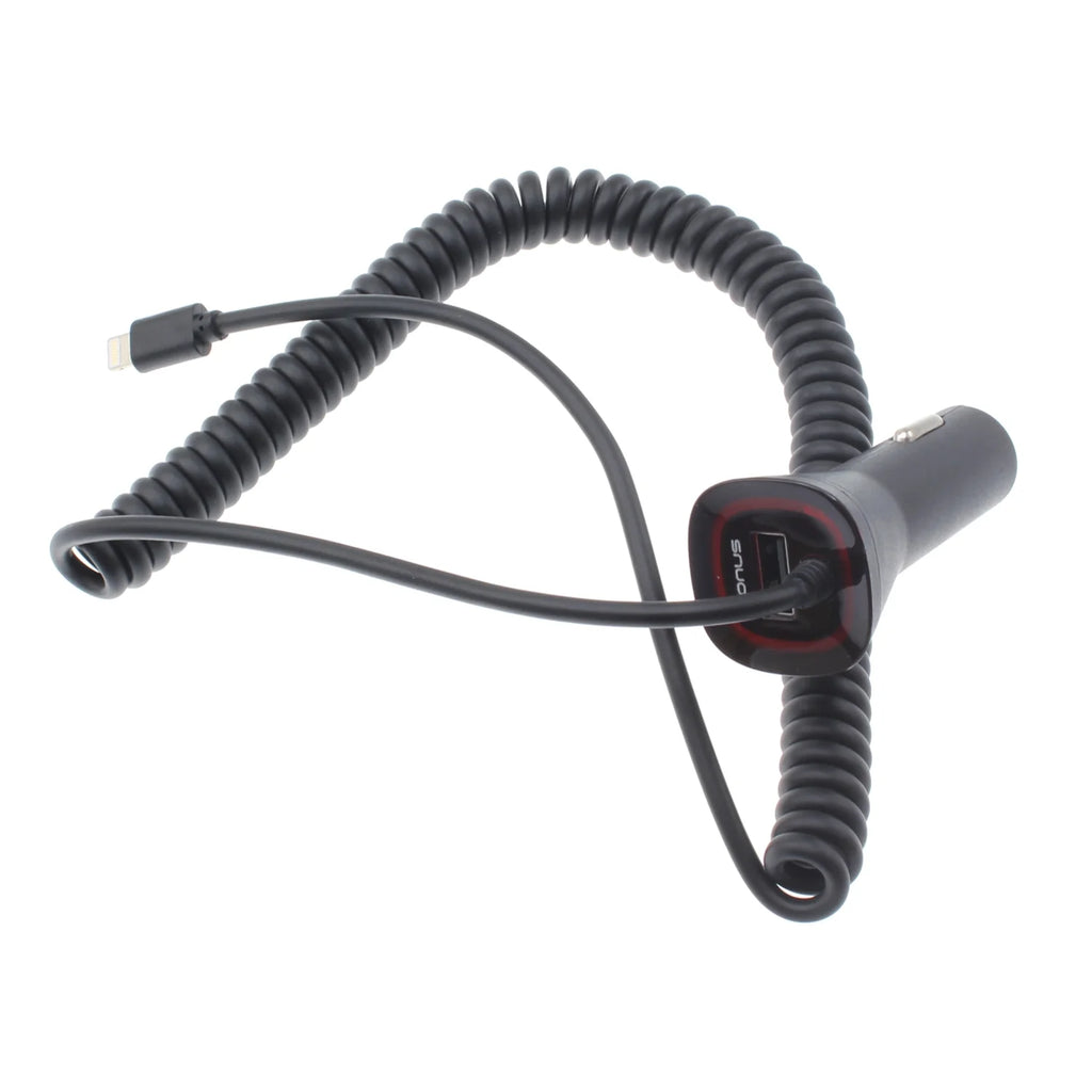 Car Charger with USB Port DC Socket Coiled A2X M7219