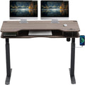 47" Electric Standing Desk with Storage Shelves W683305