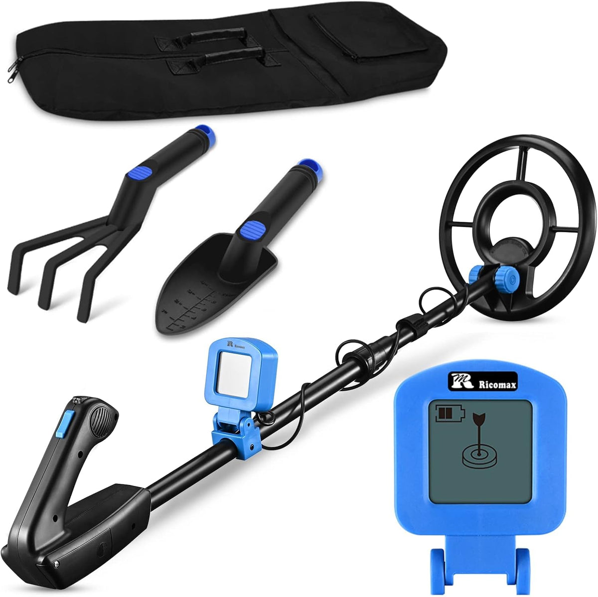 Metal Detector for Kids, 7.4 Inch Waterproof Search Coil, LCD, 24 Inch to 35 Inch Adjustable Stem, 2 Pounds, Pack of 2 Y3942