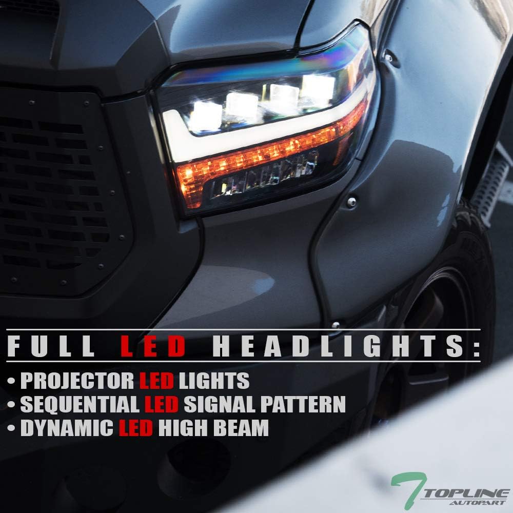 Black Housing Full LED Sequential Quad Projector Headlights K771