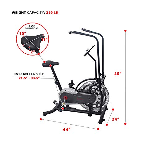 Air Bike Fan Exercise Bike with Digital Monitor and Adjustable Seat M734