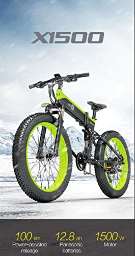 Foldable 26" x 4.0 Fat Tire Electric Bicycle with 1500w Motor and 48V 12.8Ah Removable Battery R63461
