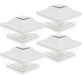 5x5 Solar Post Cap LED Light with 6 inch Post Adapter (4 Pack) W419