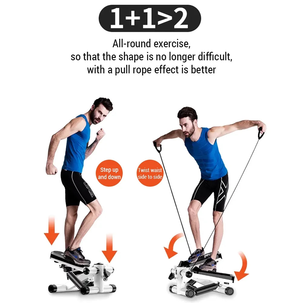 Mini Steppers with Resistance Bands and LCD Monitor C7132