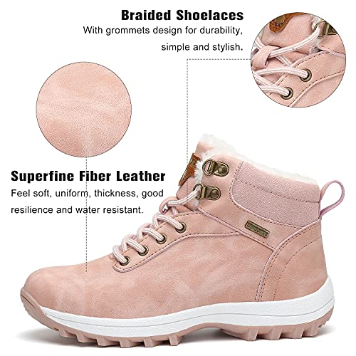 Mens Hiking Boots Winter Warm Snow Boot Water Resistant Non Slip Soft Lined L981607