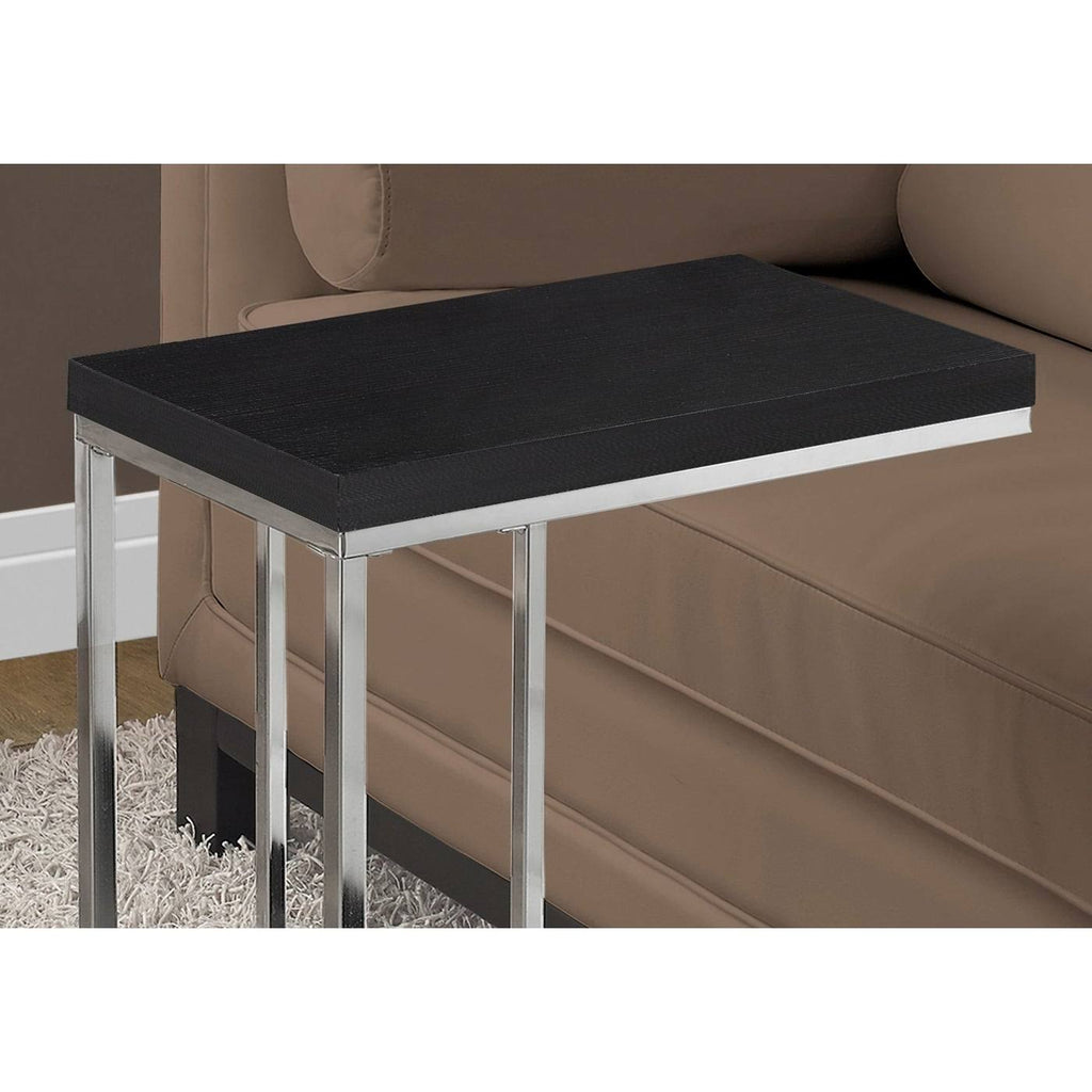 Cappuccino Chrome Metal Accent Table Z83318