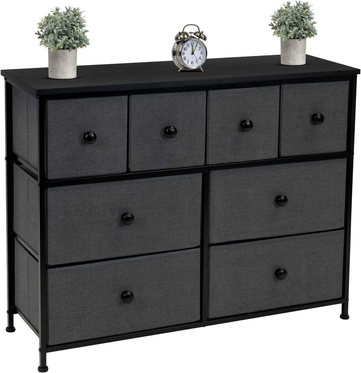 Black 8 Drawer Fabric Storage Dresser N815230