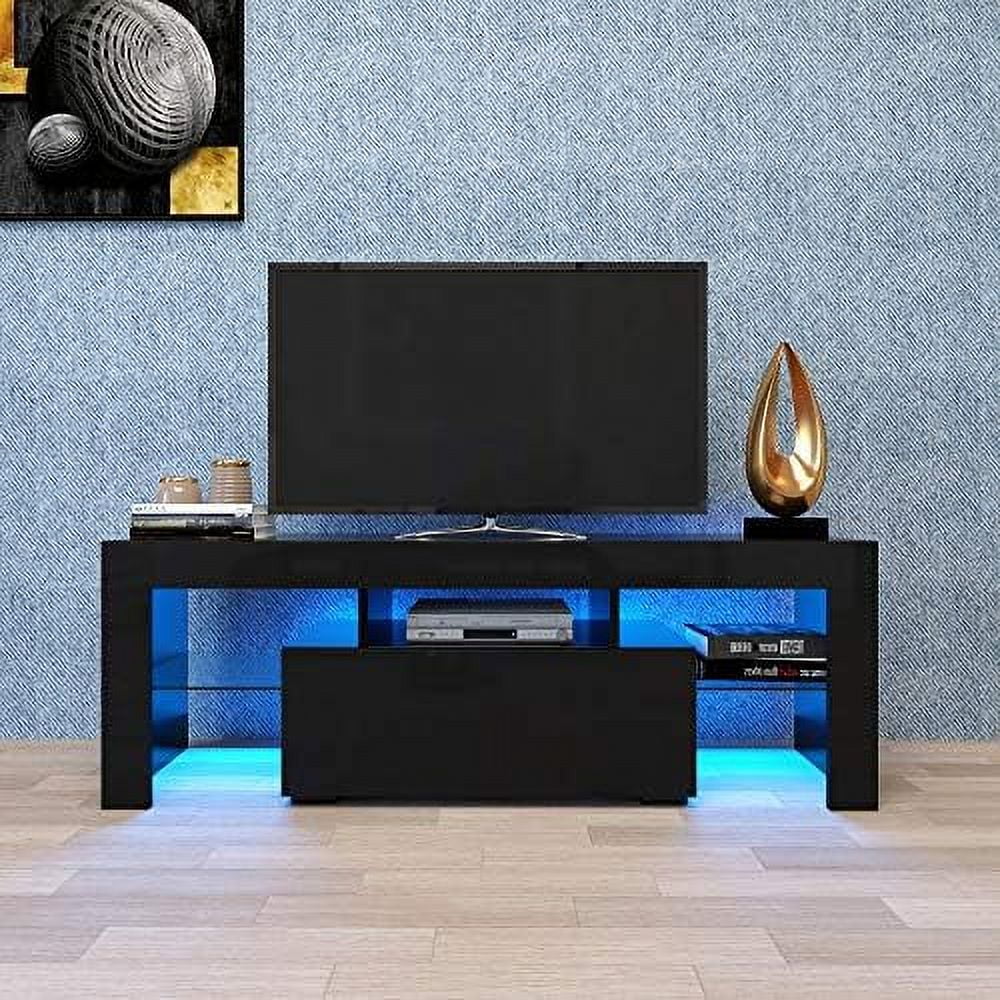 Modern TV Stand with 2 Cabinets Entertainment Center Wood TV Unit N65868
