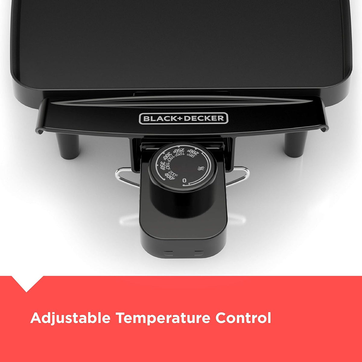 Black Electric Griddle with Removable Temperature Probe G60376