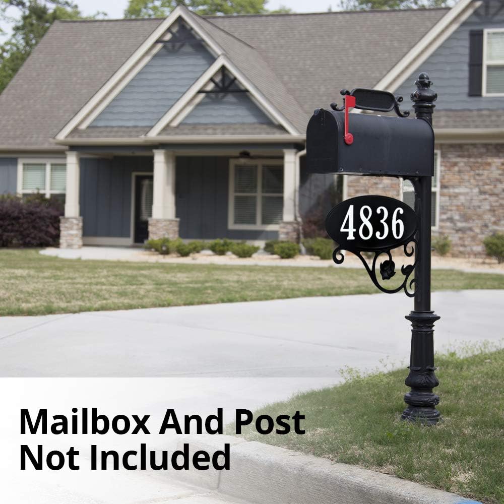Handcrafted Double Sided Reflective Mailbox Address Sign H6548