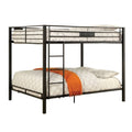 Metal Queen Over Queen Bunk Bed in Black K845