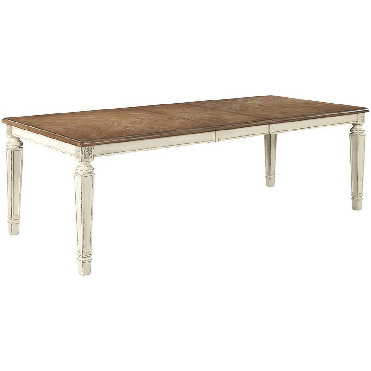 96" Extendable Dining Table in Chipped White T11802