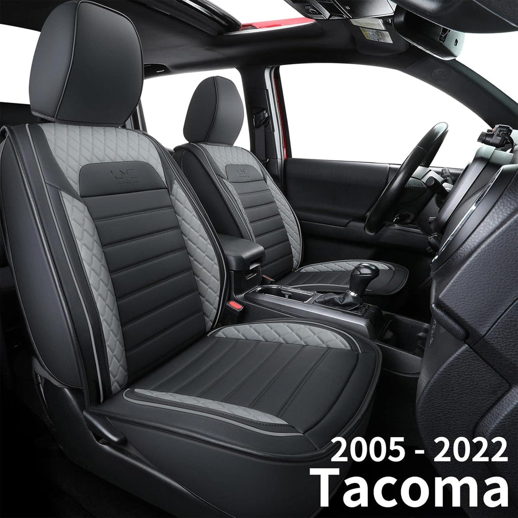 Black & Gray Water Proof Faux Leather Seat Covers Z9656